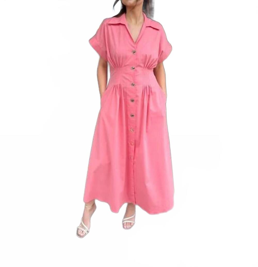 NEW EXQUISE reilly midi dress in pink